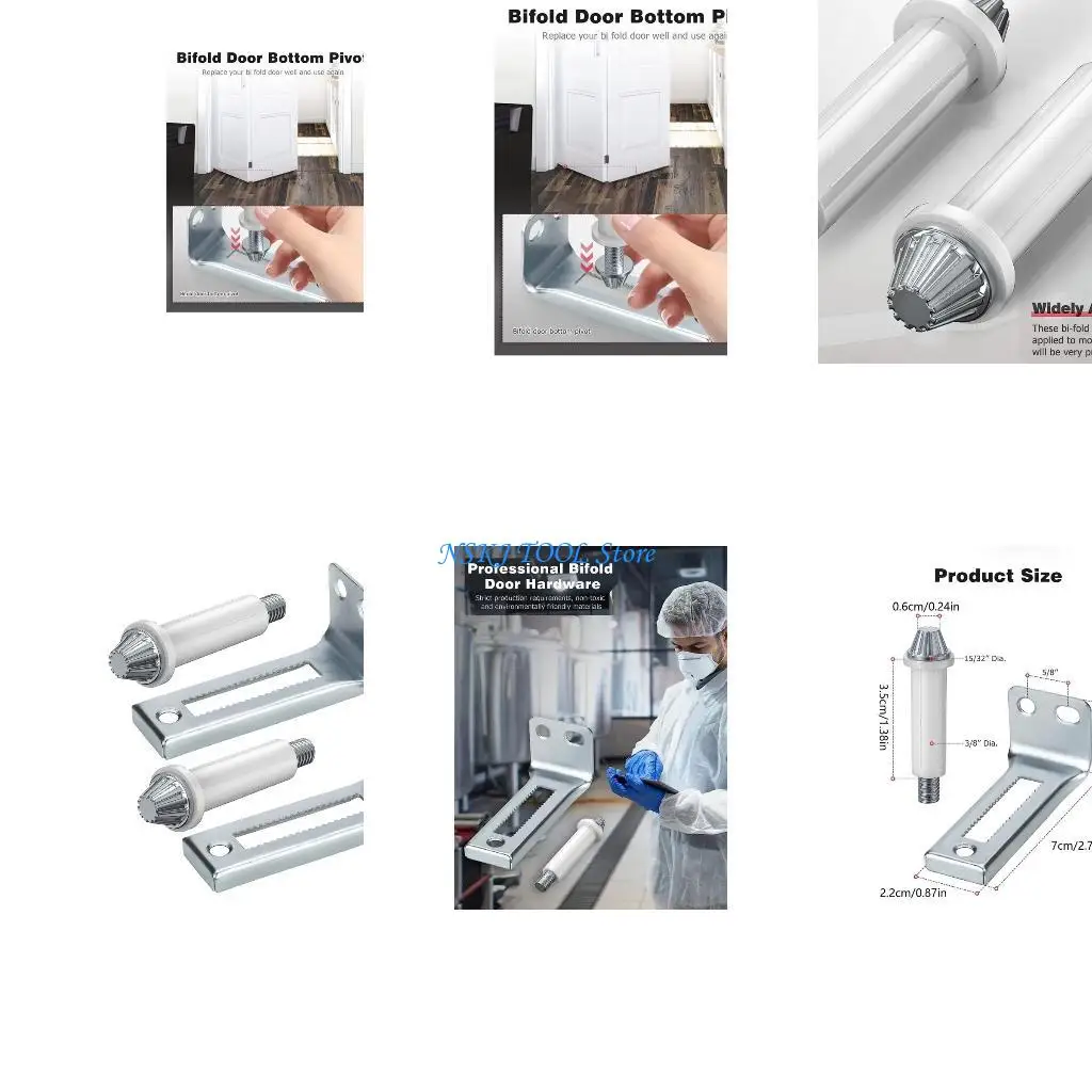 

L8RC Professioanl Bi-Fold Door Hardware Repair set Metal Plastic Bi-Fold Door Hardware Repair Replacement set Quick Installs