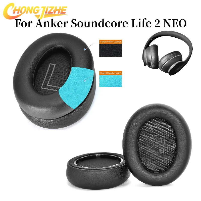 Replacement Delicate leather Earpads Cushions With buckle For Anker Soundcore Life 2 NEO Headphones repair parts