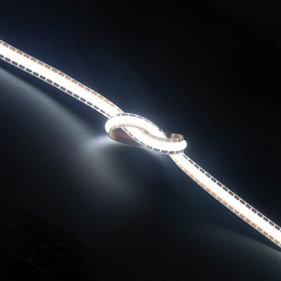 Imagem -04 - Densidade Dimmable Cob Led Strip Fita Fita Luz Branco Quente Linear Bar Alta Densidade Corte Livre Cob Dc24v 544leds por m 036 Centímetros de Corte Milímetros Alta