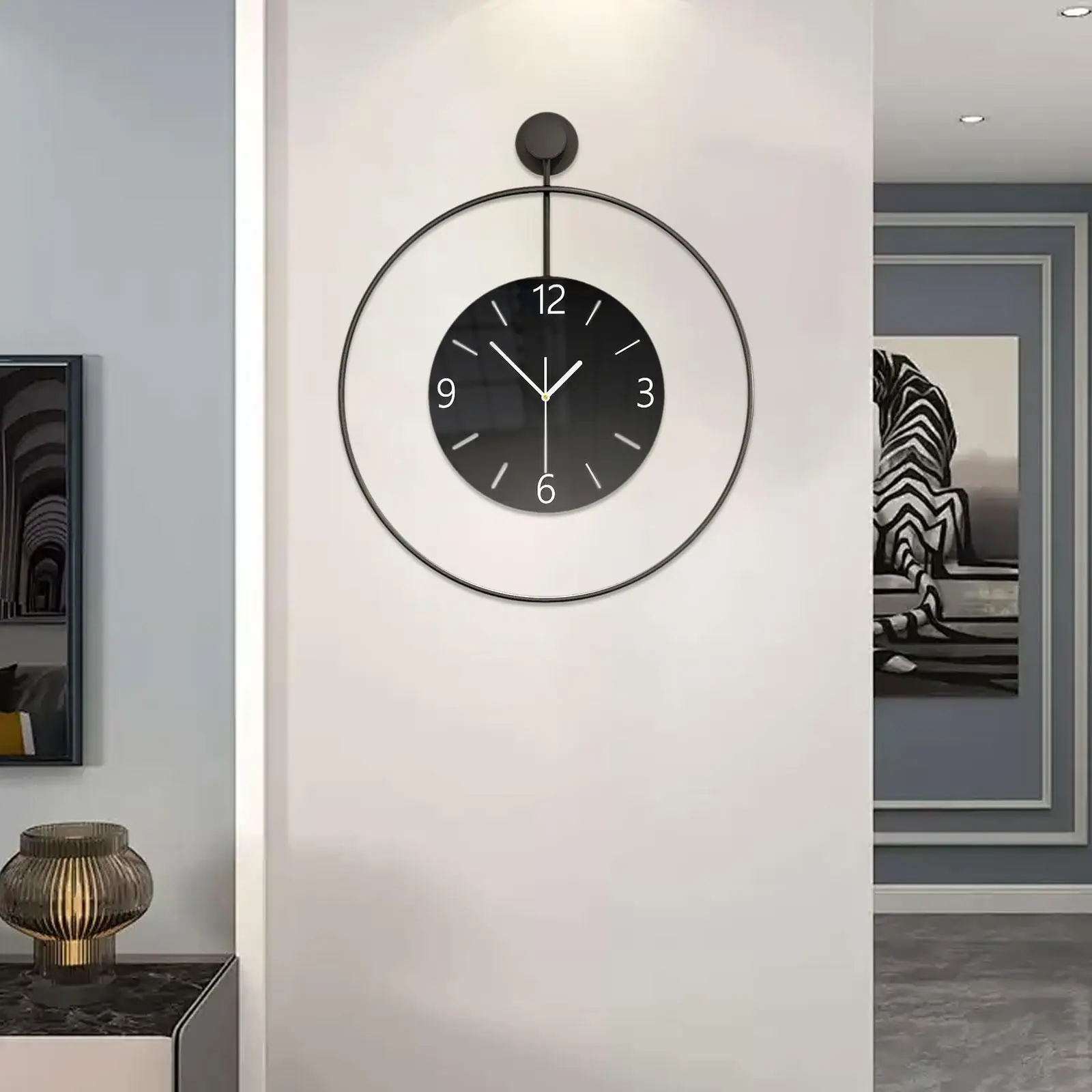

Wall Clock Metal Non Ticking Silent Stylish Gift for Family Friends Modern Home Decor for Hotels Dining Room Cafe Office Bedroom