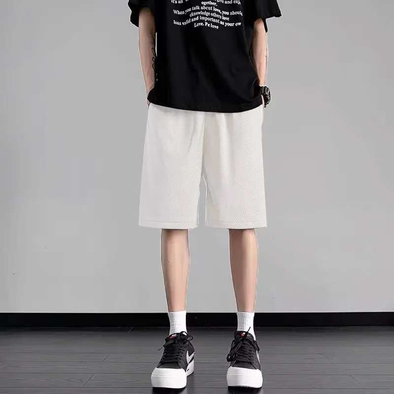 2026 جديد الرجال اللياقة البدنية السراويل الرياضية الرجال الصيف الاتجاه تنفس فضفاض الترفيه الجري كرة السلة التدريب سراويل رياضية #4