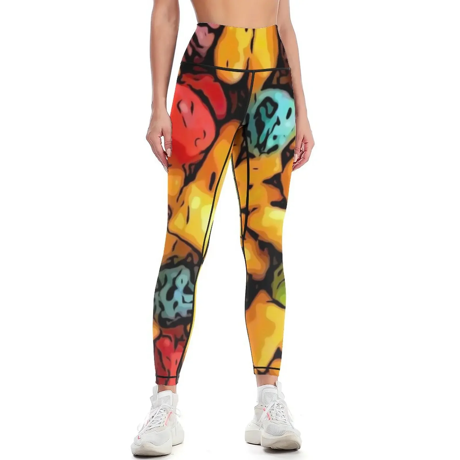 

Captain's Crunch Cereal Pattern Leggings gym wear sport set Womens Leggings