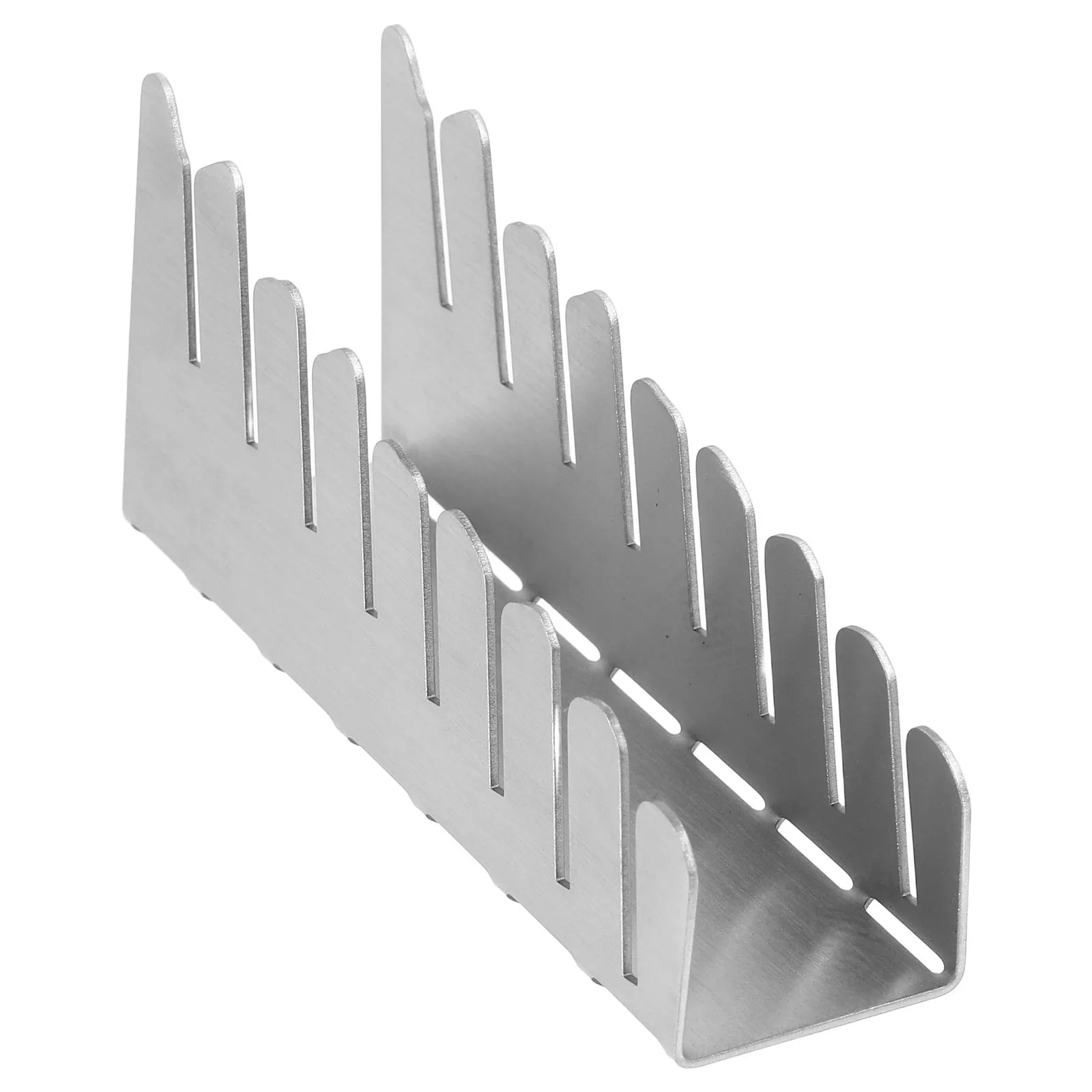 

Stainless Steel Coaster Holder Silver Sleek Design Great Material Kitchen Office Use Compact Coaster Storage Rack