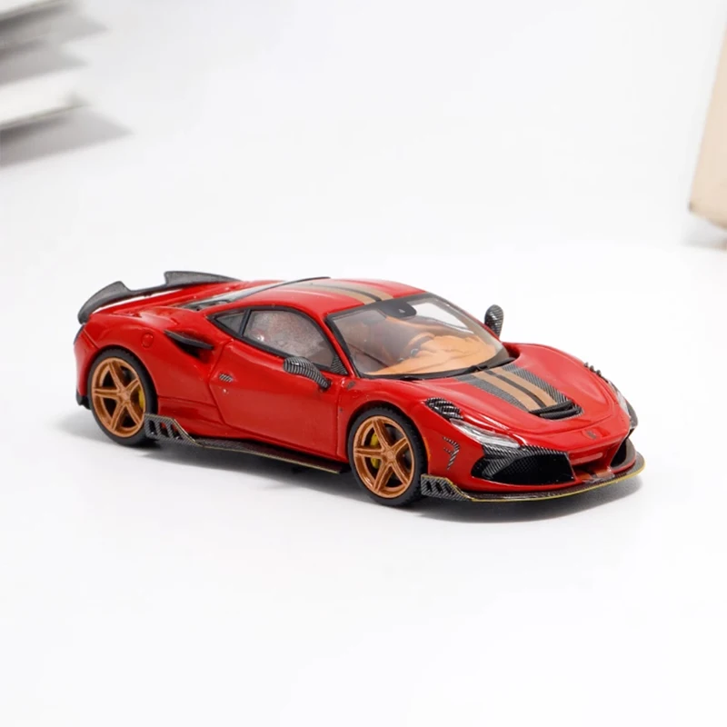 Diecast Original 1:64 Scale F8 Keyvany GT4586 Simulation Alloy Car Model Static Display Collectible Toy Gift Souvenir Decoration