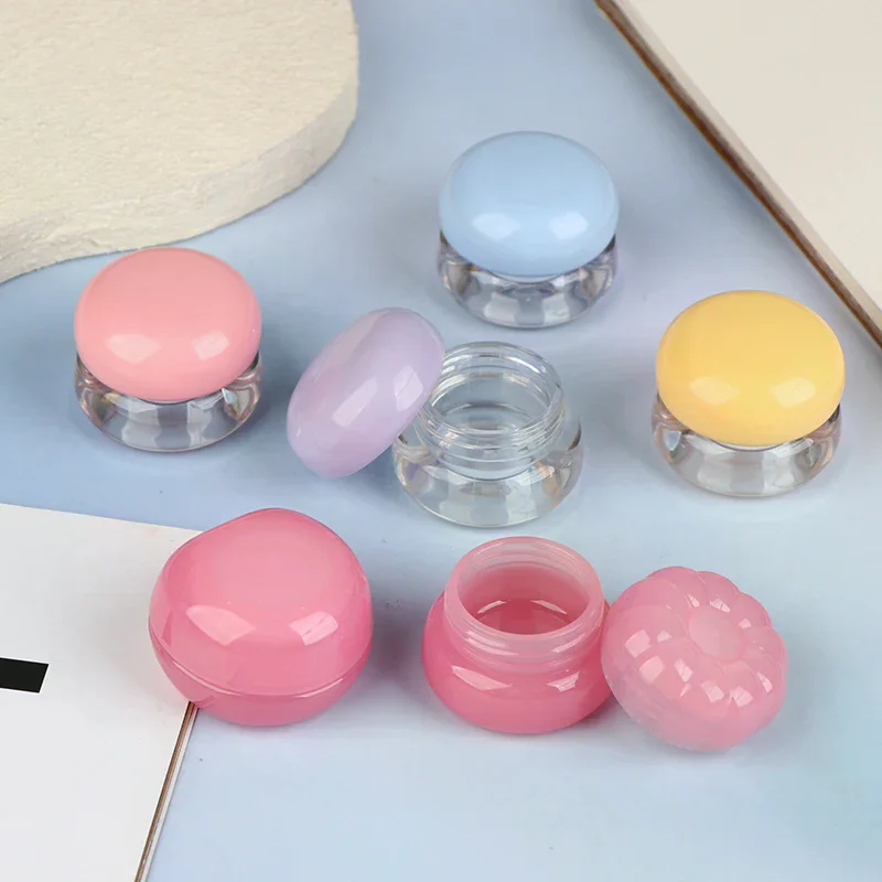 1 Stuks 5G Lege Plastic Lip Scrub Potten Met Deksel Balsem Masker Huidverzorging Container Leuke Blush Pot Cosmetische potten Reizen Container