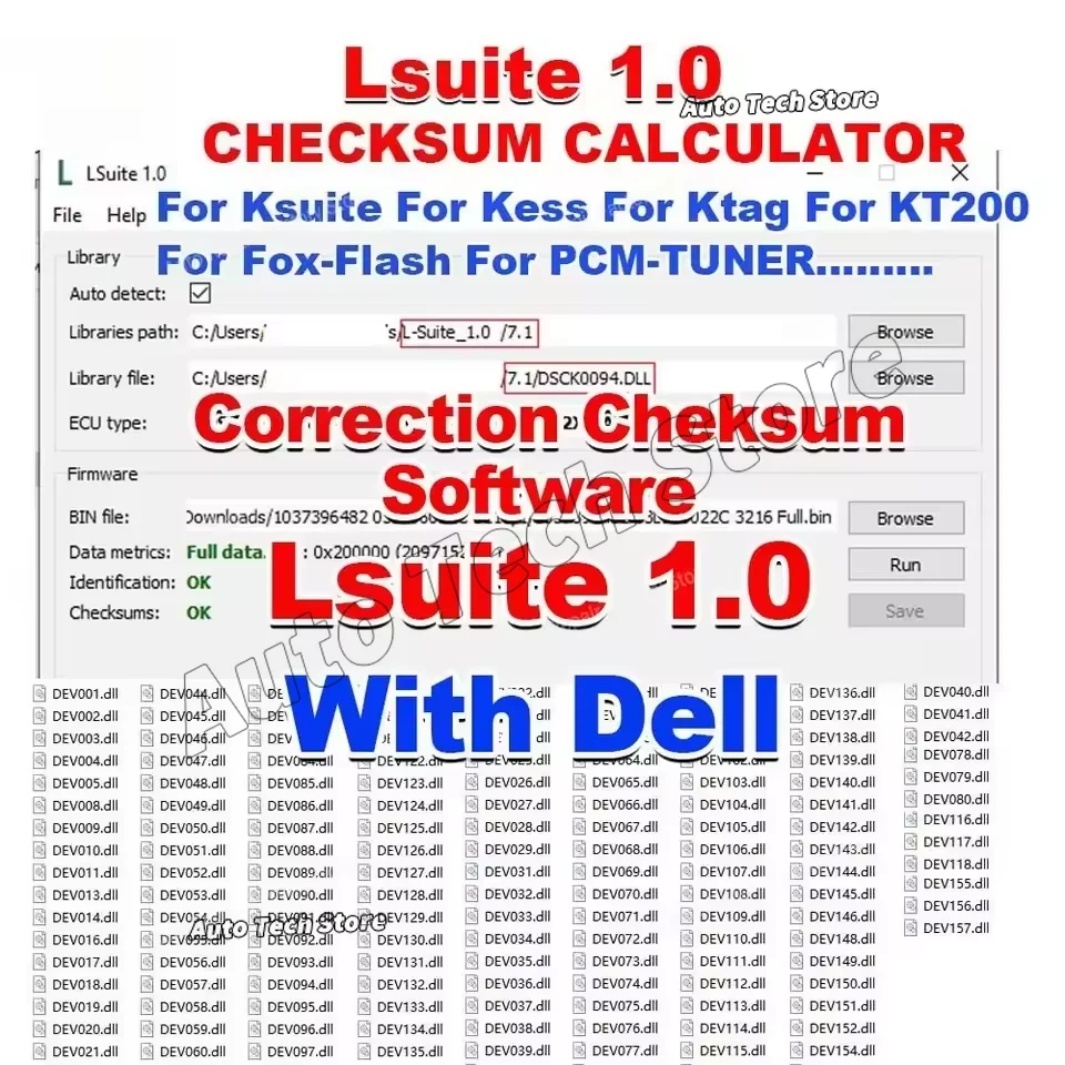 2 in 1 LSuite 1.0 Checksum Calculator Tool Lsuite Correction Cheksum Vmaxr Vmax Off Unlock Speed Limiter of Cars Vmax