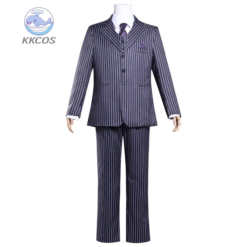 Gomez Addams Косплей Костюм Аниме Среда Косплей Деловой Костюм Одежда Мужчины Хэллоуин Карнавал Ролевые Игры Одежда