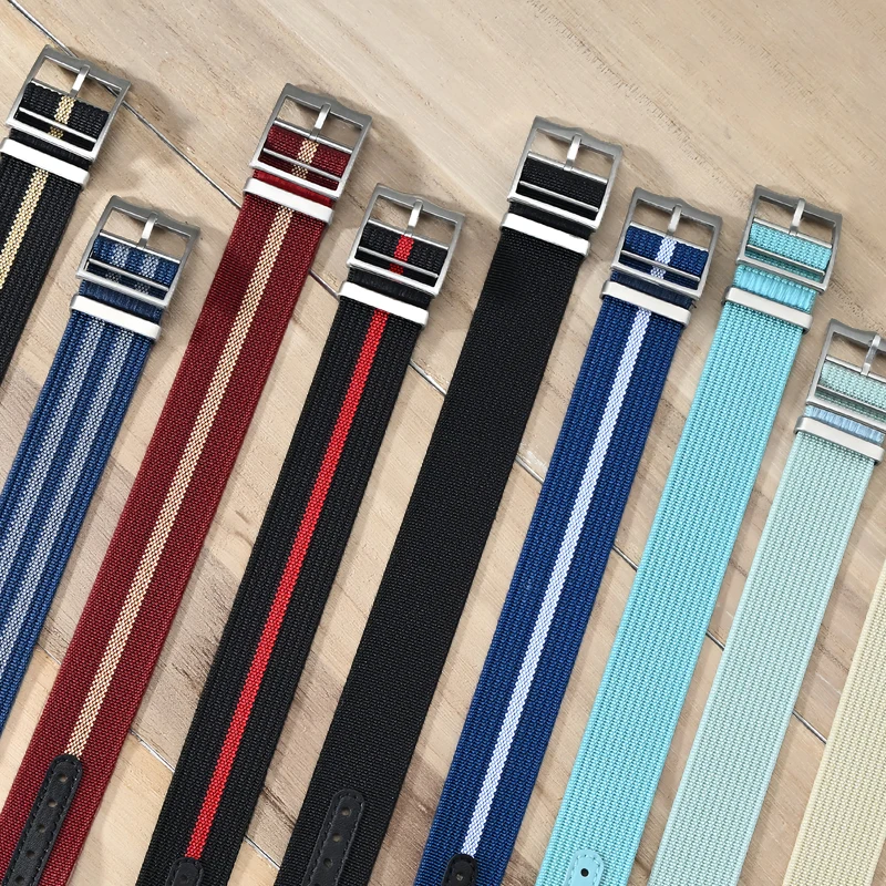 나일론 캔버스 시계 밴드 스트랩 카시오 팔찌 군사 스포츠 방수 시계 밴드에 대한 세이코에 대한 20mm 22mm 유니버설 손목 밴드