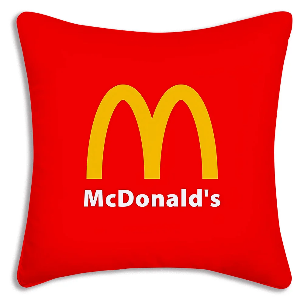 Mcdonalds Fries Pillow Covers Cartoon Sofa Decorative Home Double-sided Printing Short Plush Cute Cushion Cover