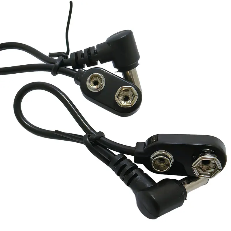 Effect Pedal 9V Battery Clip Converter Power Cable Snap Connector for Guitar Effect Pedal Battery Power Supply Adapter