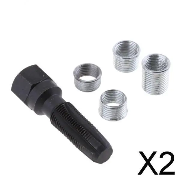 2x 5 Pieces 14mm Spark Plug Rethreader Repair Tap Tool Reamer Inserts s