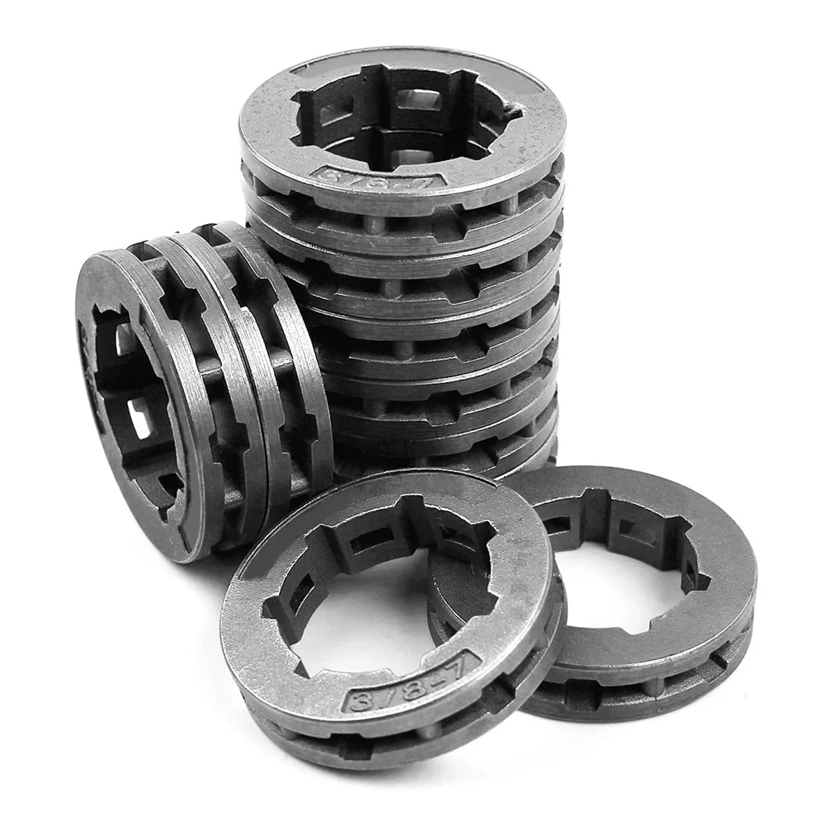 10Pcs 3/8 Inch 7T 22mm Chain Drive Rim Sprocket for HUSQVARNA 266 268 272 280 285 288 355 362 372XP 380 385XP Chainsaw Vogue