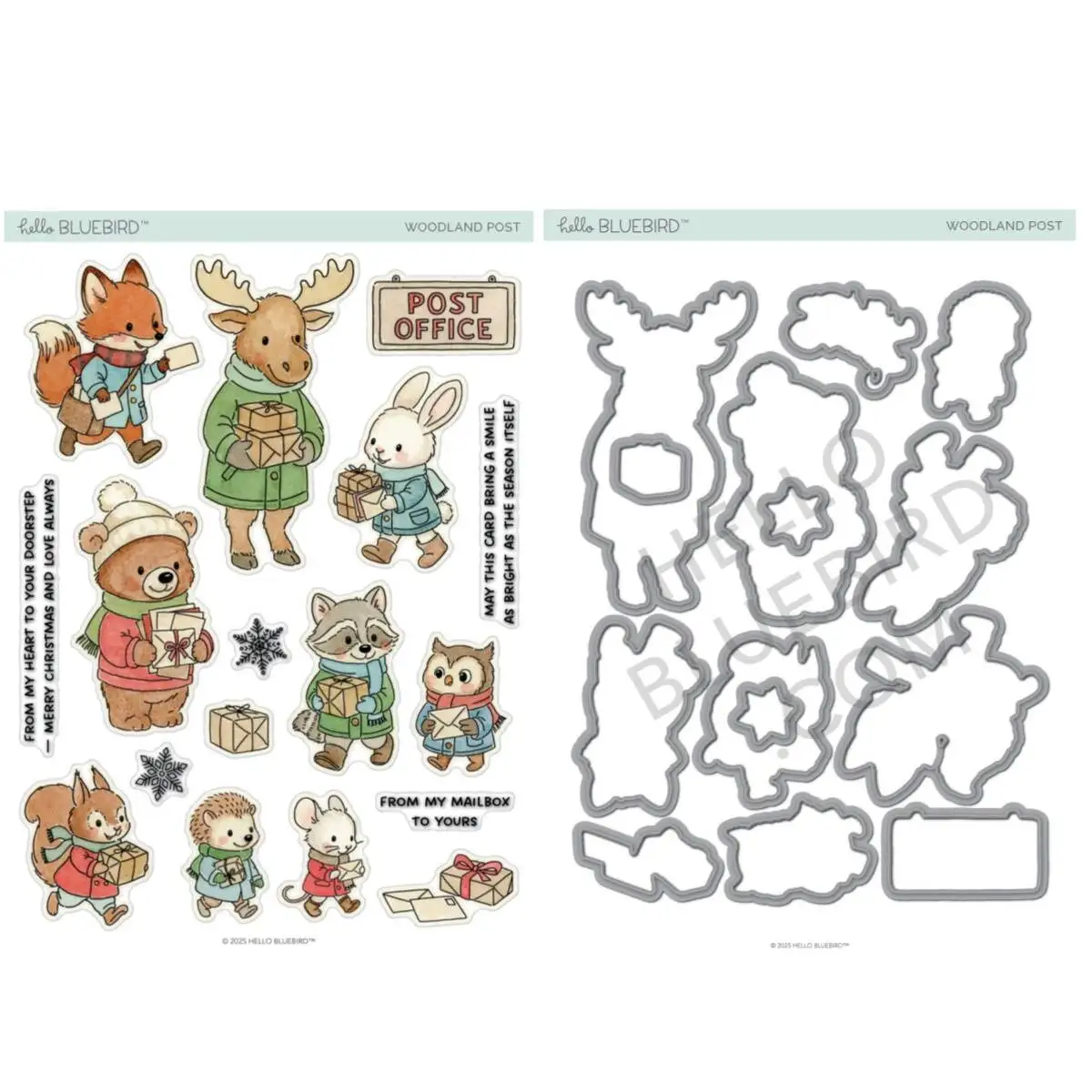 2025 Winter Release Sledding Party Mailbox Metal Cutting Dies Clear Stamps For DIY Decorating Scrapbook Paper Card Embossing