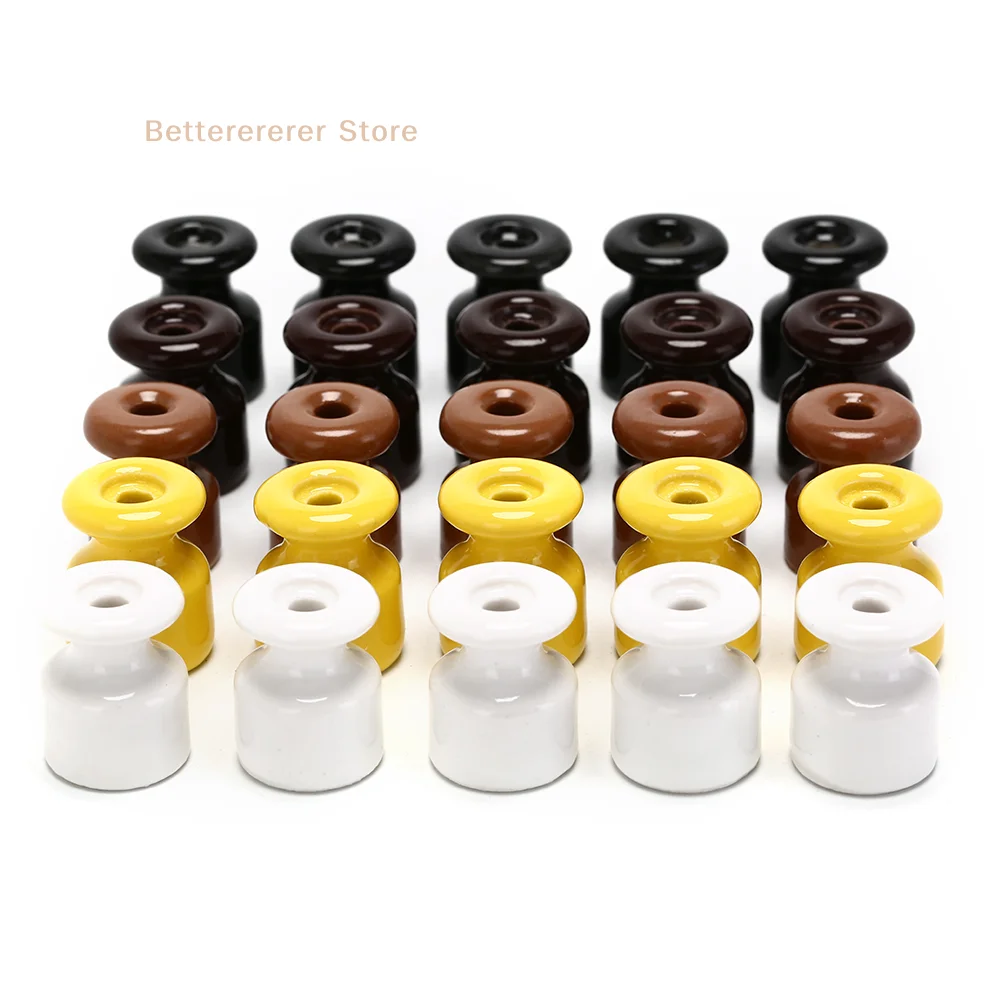 5Pcs/lot Porcelain Insulator for Wall Wiring Ceramic Insulators