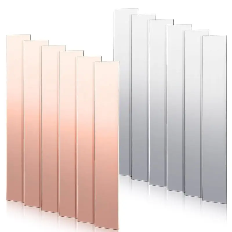 ABMS-12 Pcs Pure Copper Zinc Anode Sheet 99.9% High Purity Copper Zinc Electrode Strips 0.04 Inch X 0.98 Inch X 5.98 Inch