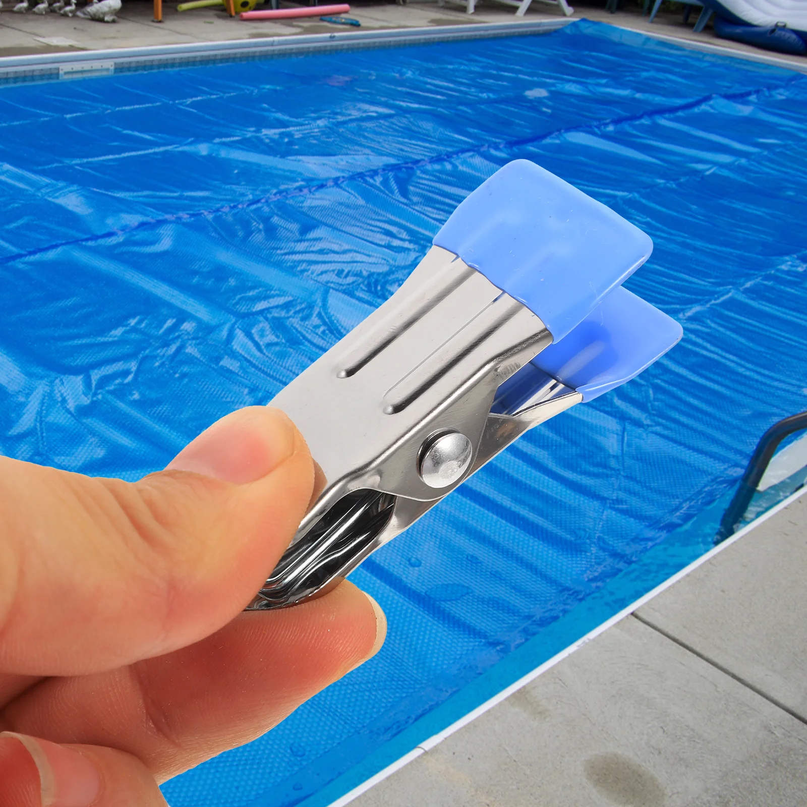 

30Pcs Windproof Pool Cover Clips Stainless Steel Durable Fixing Clamps for Winter Outdoor Use Sturdy Pool Cover Clamps