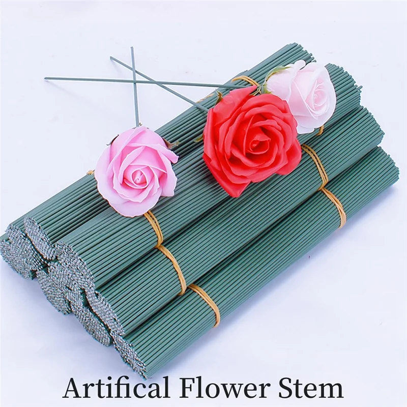 A02M-عصي سلكية حديدية (14 مقياس)، حزمة 100 قطعة - طول 12 بوصة مثالية للحرف اليدوية الزهرية والمشروعات الفنية الأخرى