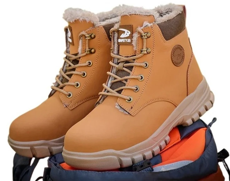 

Latest 2025 Fashion Winter Warm Men's Work Safety Boots Waterproof Rugged Steel Toe Shoes Sneakers Safety Protection Coldproof