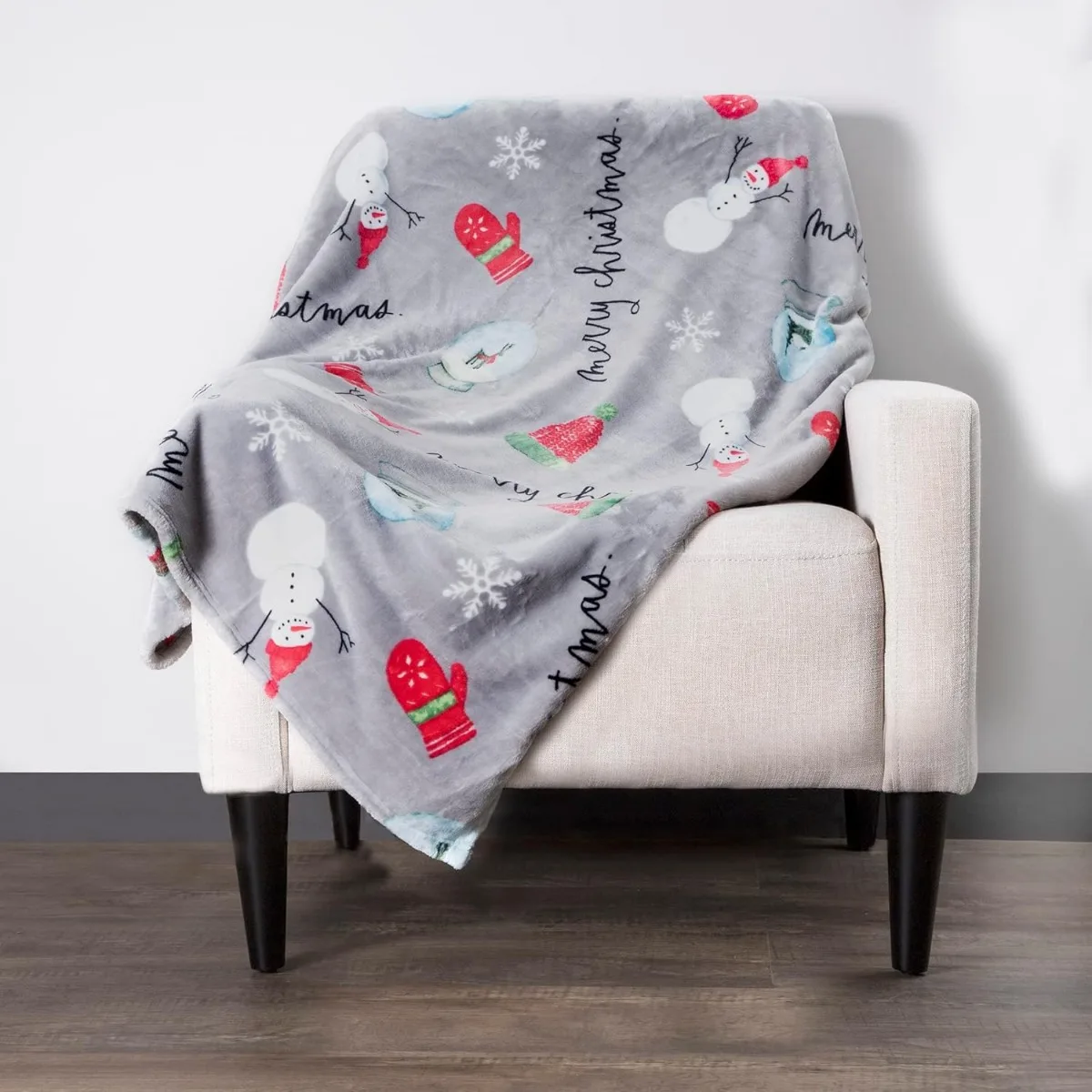 Christmas Blanket Soft, Decorative Blankets for Bed Cozy Throws for Sofa, Soft Plush Throw Embroidered Home Sweet Home