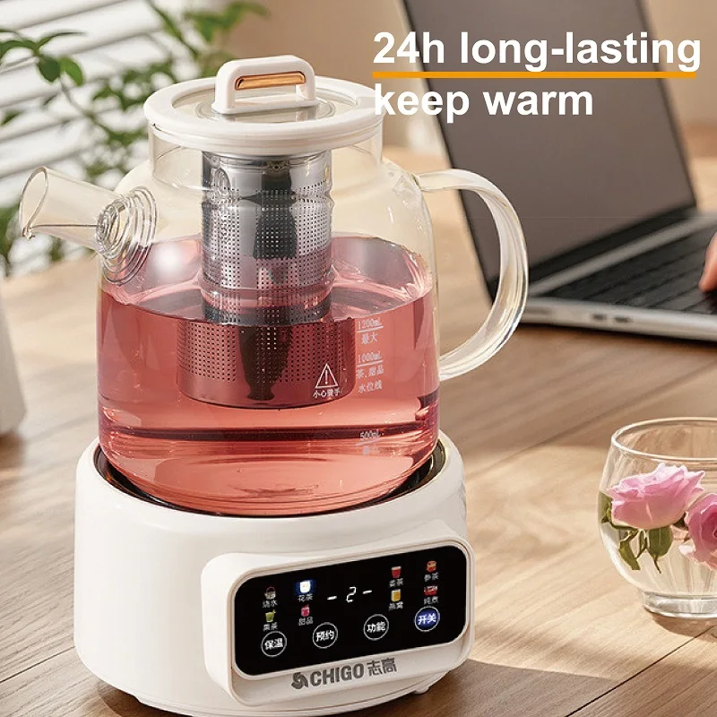 600W Multi-function Health Kettle Temperature Control Glass Flower Teapot Home Electric Kettle 24h Appointment Stewing Pot 1.2L - view 5