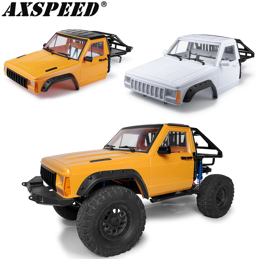 AXSPEED Cherokee 1/10 RC Body Cab Back-Half Cage for Axial SCX10 II 90046 TRX4 Redcat GEN8 Scout II Parts