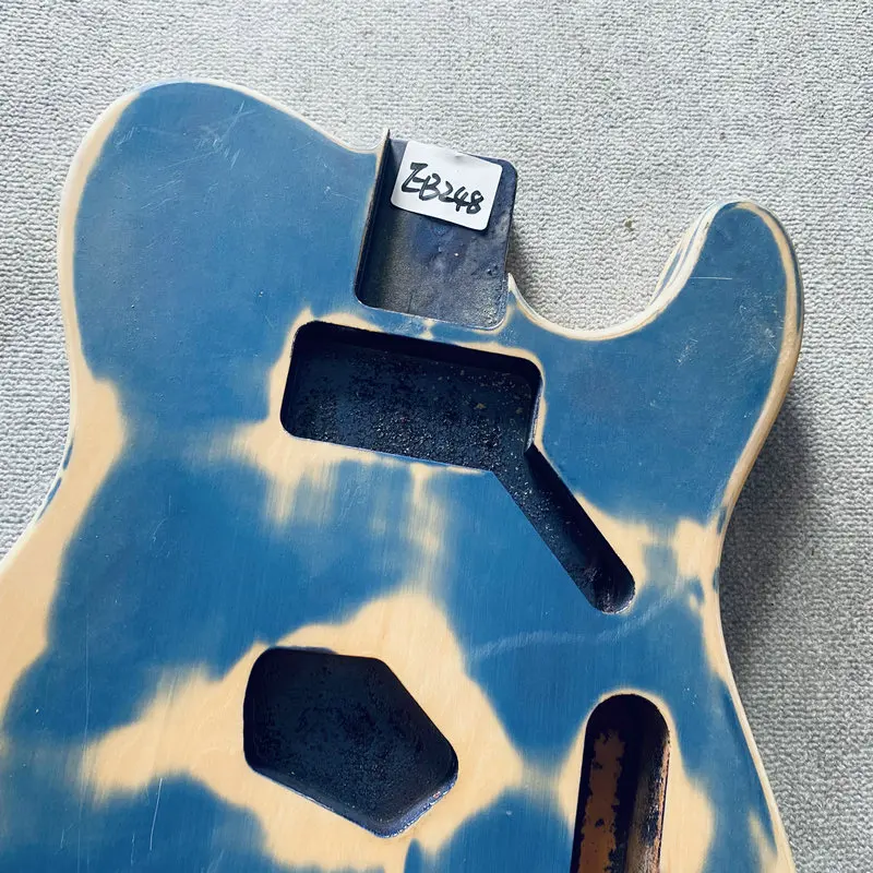 EB248 Paints Damages Custom Order Unfinished Tele Electric Guitar Body in Solid Wood Standard TL Pickups Custom Bridges