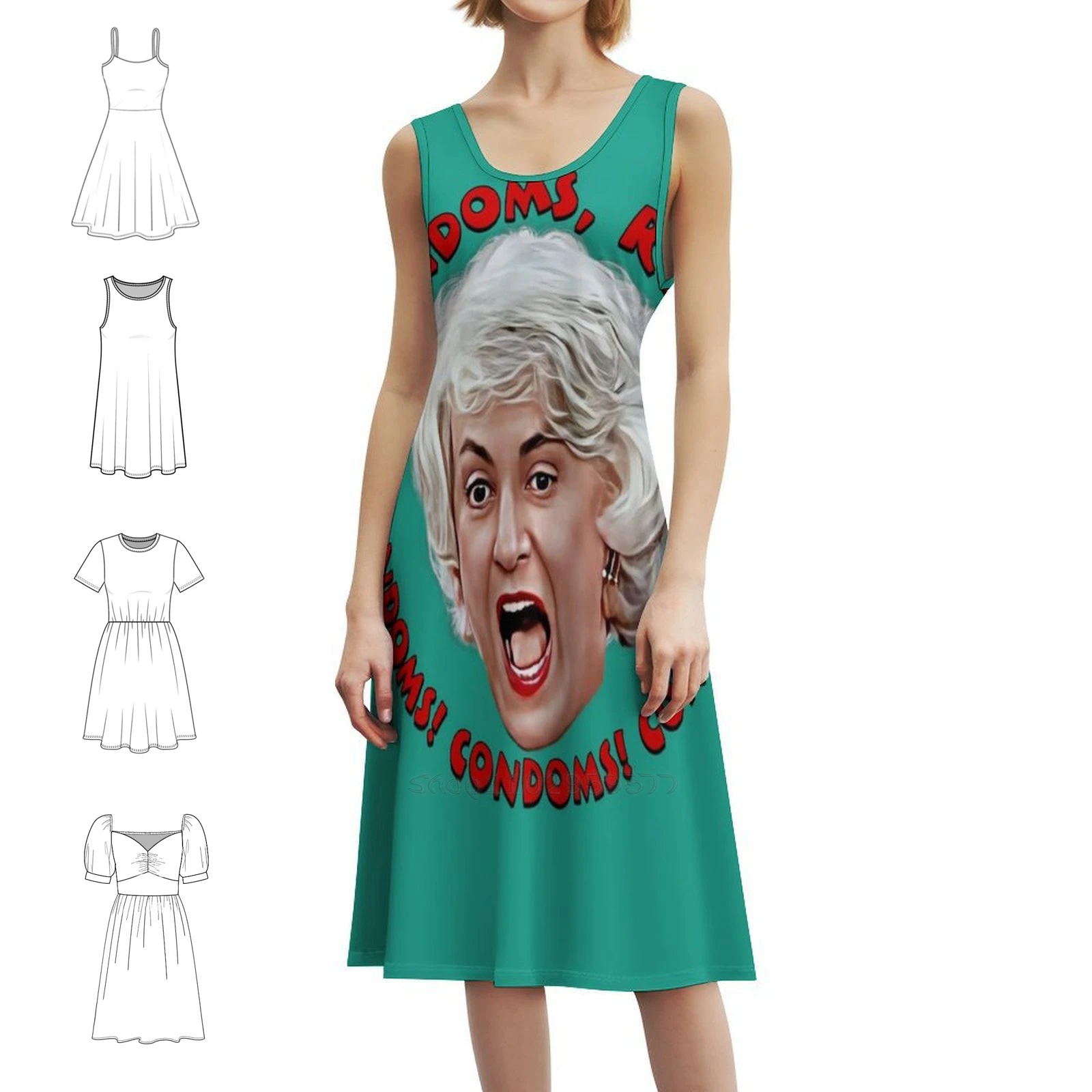 

Золотые девушки-Роза знаменитостей! Женское уличное платье в стиле хип-хоп с графическим принтом, вечерняя клубная одежда Golden Girls Bea Arthur White Dorothy