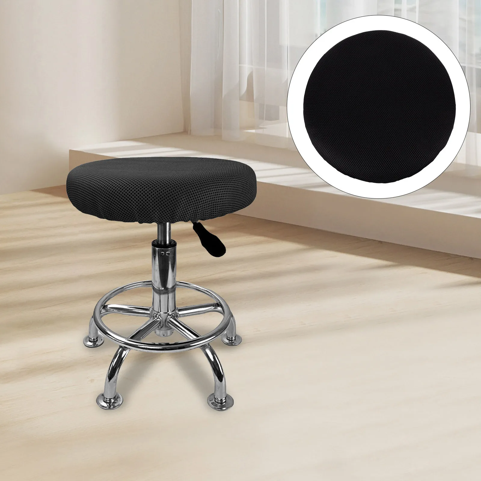 

Round Stool Cover Elastic Stretchable Breathable Bar Stool Seat Protector Easy Clean Chair Protector Round Chair Cover