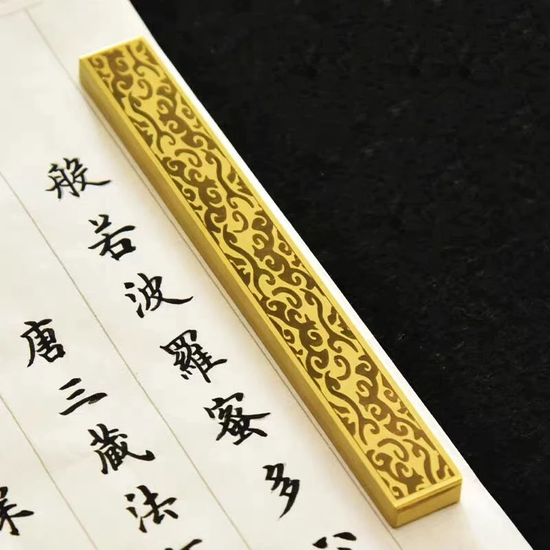 Chinese Calligraphy Brass Paperweight Creative Paper Press for Writing Brush Calligraphy Practice Paper Pressing Study Ornament