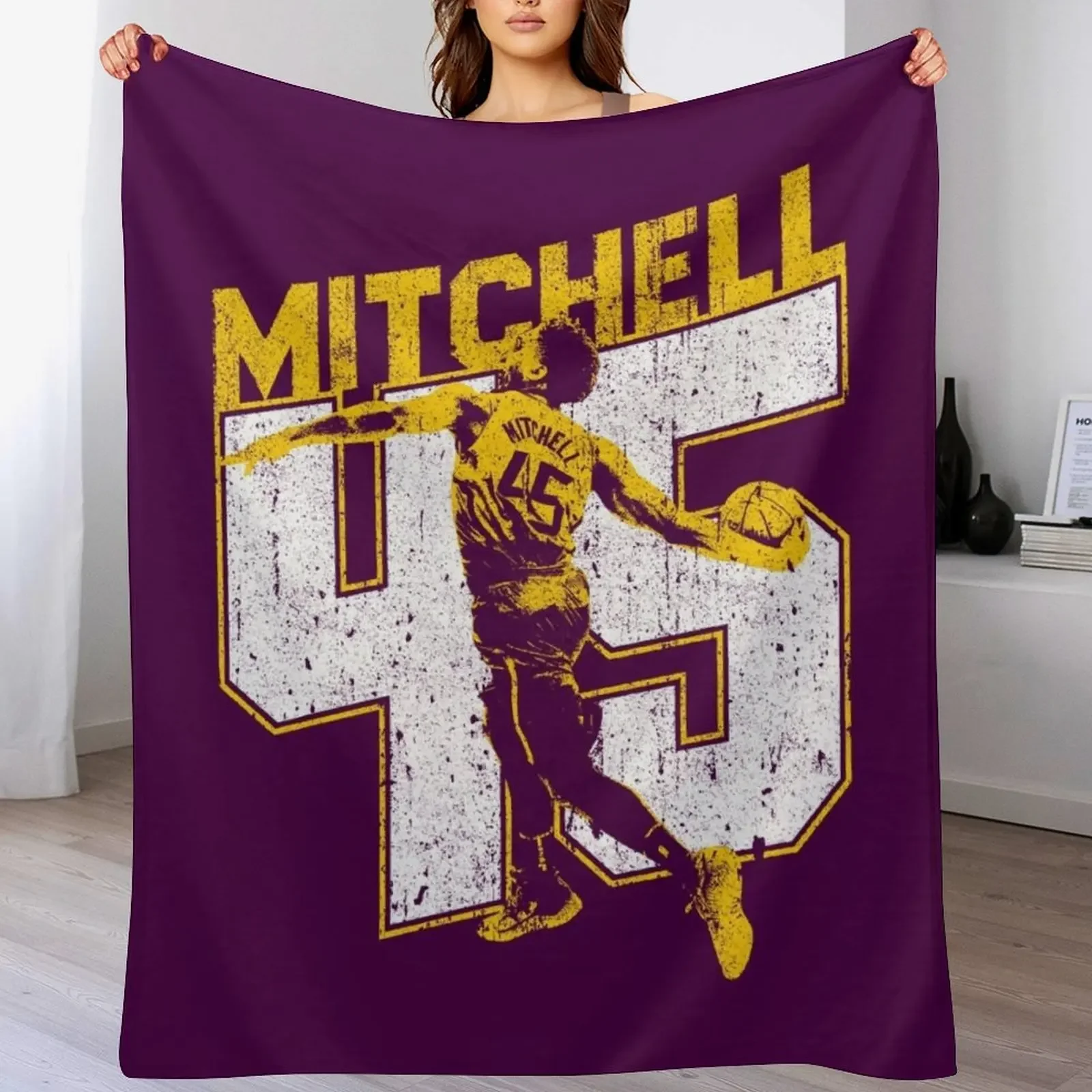 Donovan Mitchell Throw Blanket Ultra Plush Cozy Blanket for Napping Sleeping