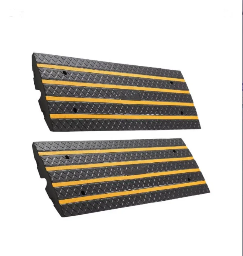 Eco-friendly rubber curb ramp 2 pack 48.8 inch long heavy duty low 2.6 inch rise 33069 lbs load capacity