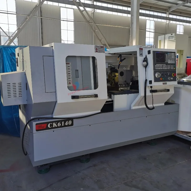 CNC Horizontal Flat Bed Lathe CK6140 220V Light   GSK Automatic for Metal Cutting Machine Tools