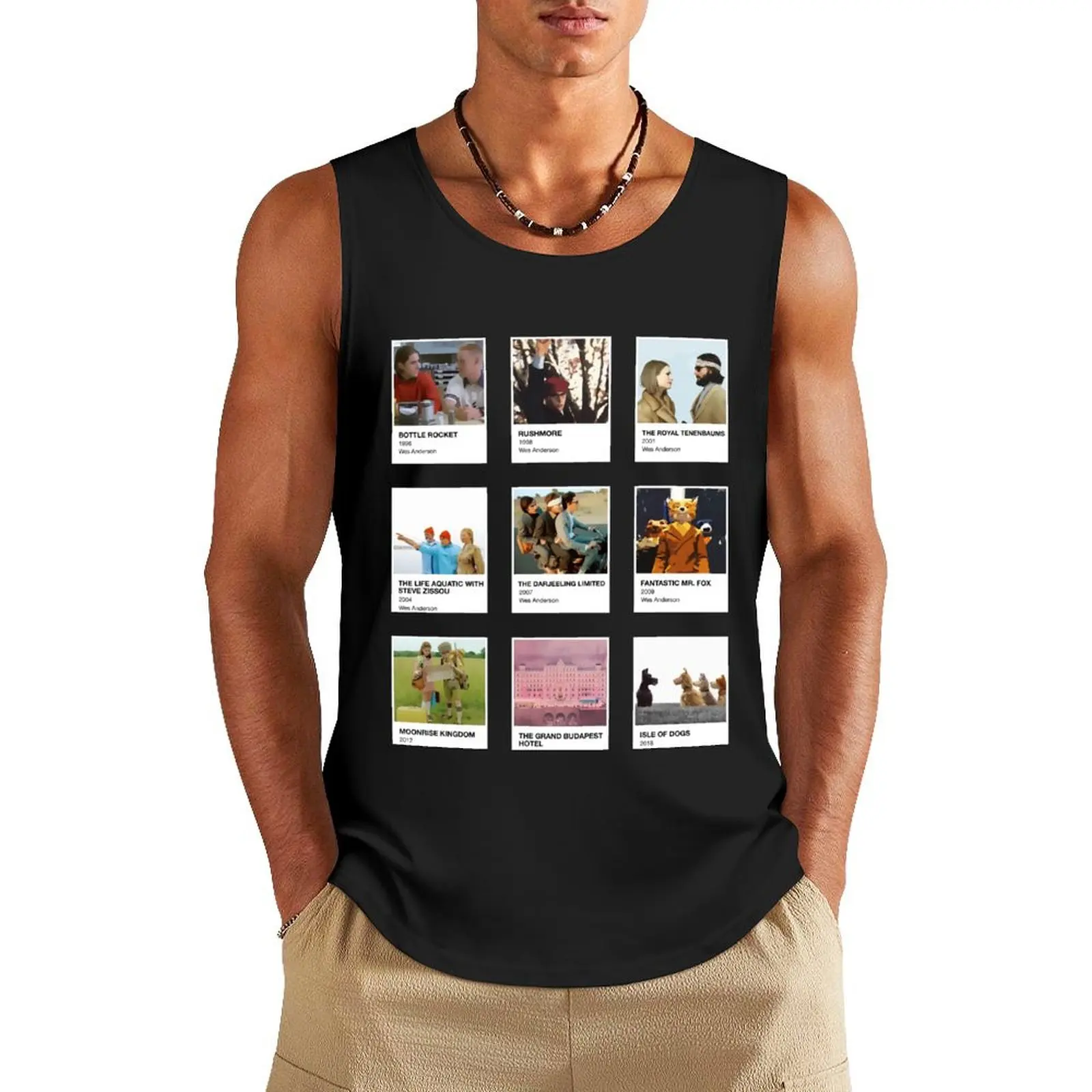 Pantone Wes Anderson in a black background Tank Top best selling products Men's t-shirt