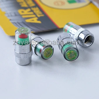 GJ TZ WHOLESALE  VE265 4pcs Car Tire Valve Nuts Tire Pressure Table Tire Gauge Monitoring Warning Nuts