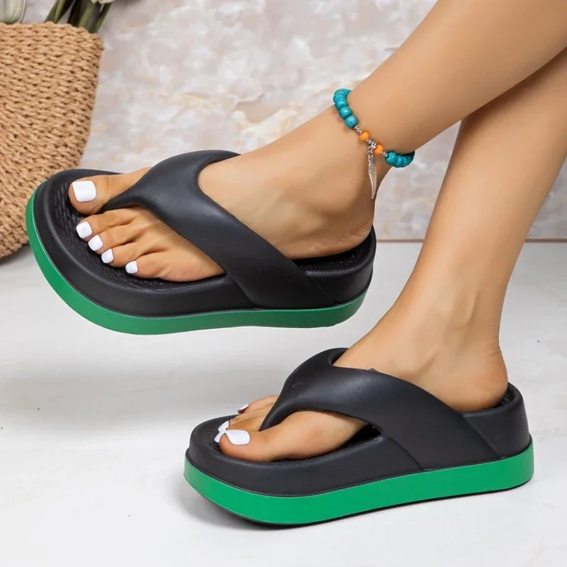 women's flip-flops summer outdoor and indoor thick-soled sandals 5cm increase height slippers for beach