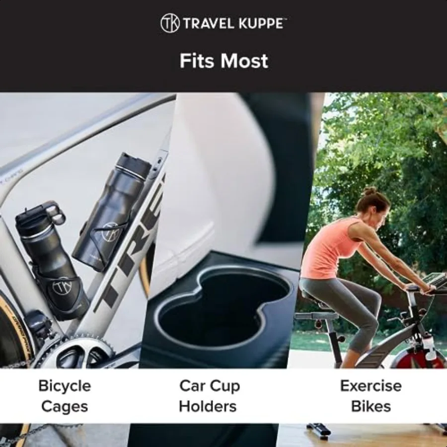 Vacuüm geïsoleerde fietssportwaterfles Fietswaterfles geïsoleerd met rietje Sip-deksel Roestvrijstalen fietswaterfles Spor