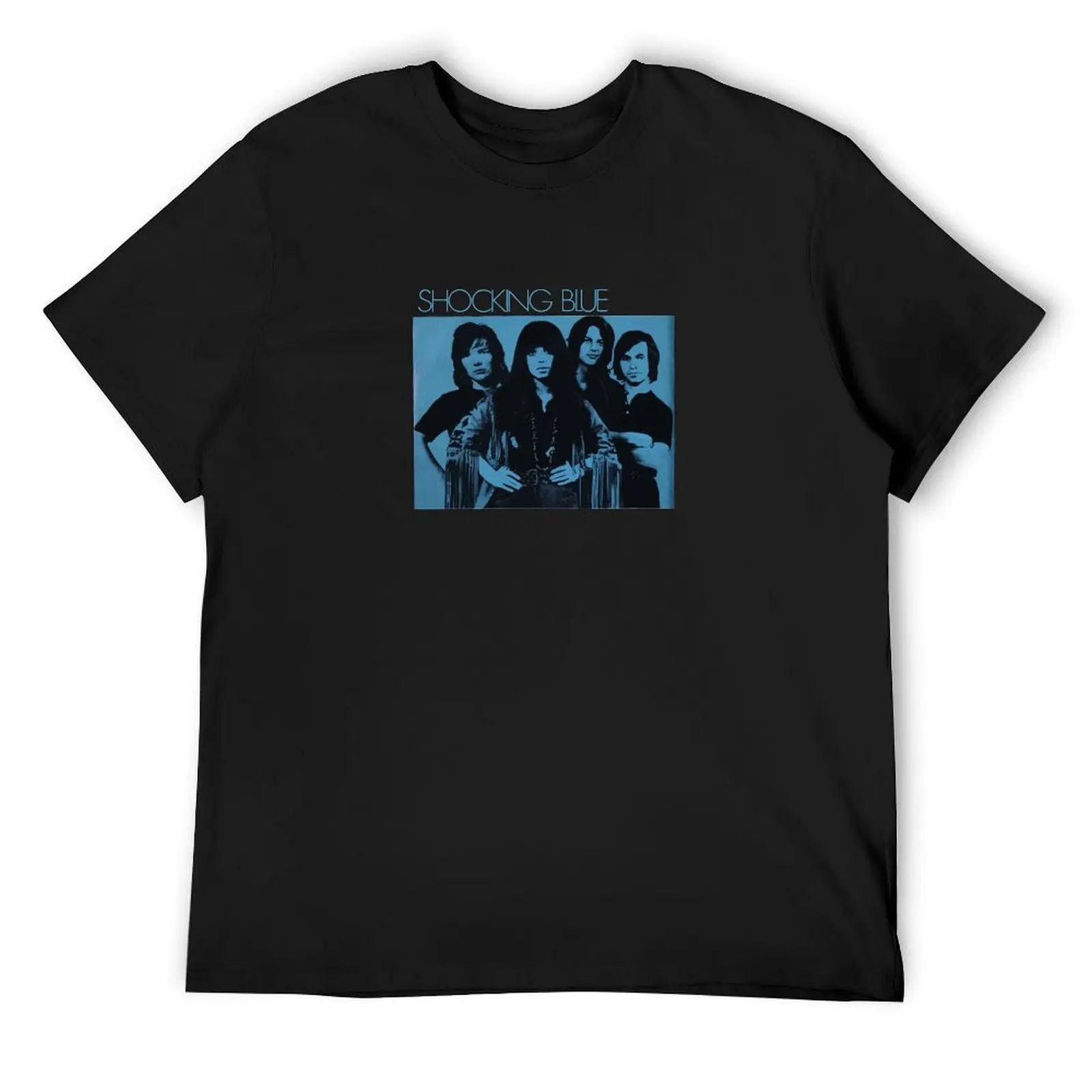 

shocking blue band T-Shirt new edition tops customs tees plain black t shirts men
