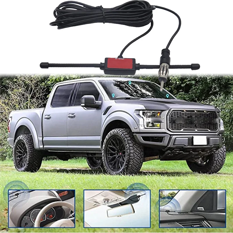 Car Electronic Radio Antenna Windshield Car AM FM Radio Antenna Signal Amplifier Booster 12V Universal Booster Car Antenna