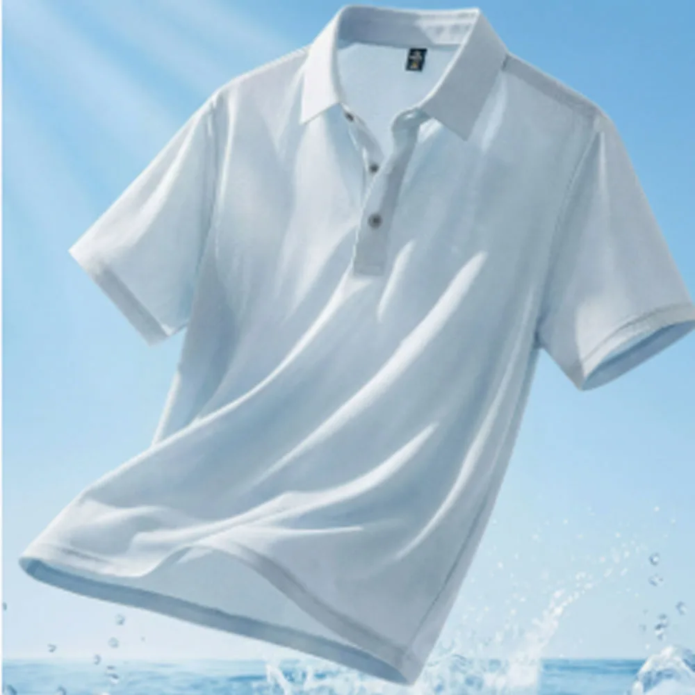 2026 Summer New Plus Size Quick Drying Polo Shirt, Sports And Fitness Collar T-shirt, Sweat Resistant, Non Stick For Outdoor