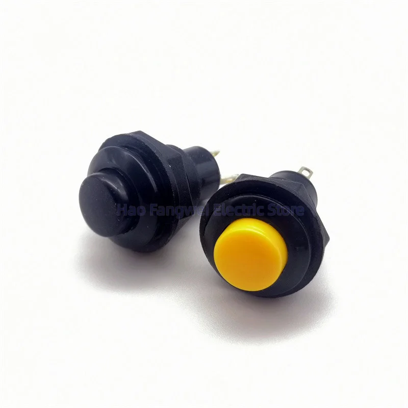 5PCS 12MM perforated HONGJU button switch 2-pin plastic button PB-01-PP self resetting switch
