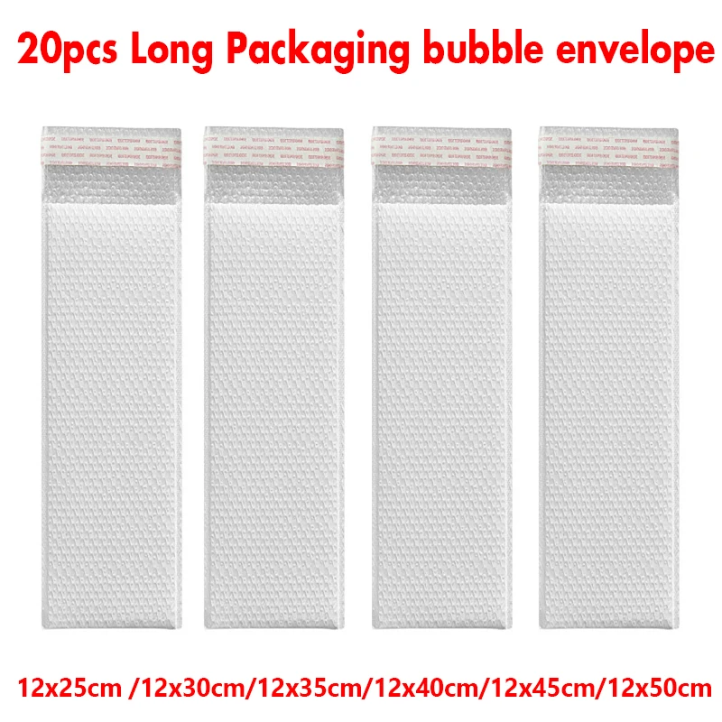 20pcs Matte Black Bubble Bags Shockproof Packing Bubble Envelope Long Shipping Padded Envelopes Business Gift Express Bag