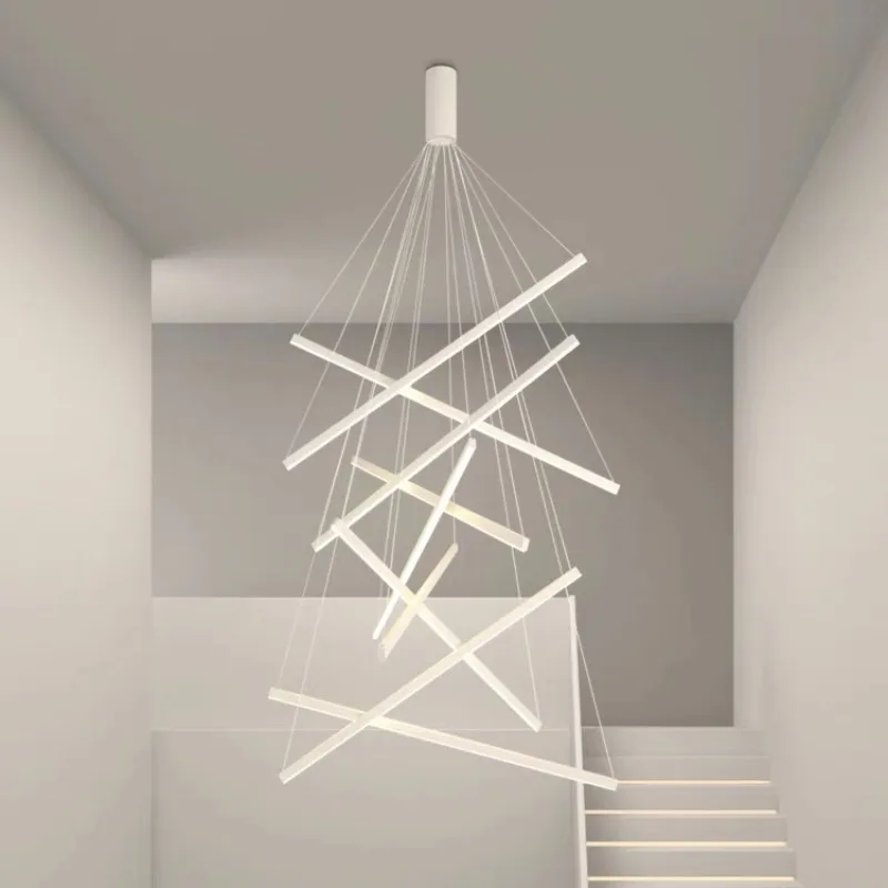 Imagem -04 - Nordic Modern Living Room Chandelier Loft Villa Quarto Espiral Escadaria Pendurada Iluminação Led Luz de Decoração para Casa Lâmpada Interior