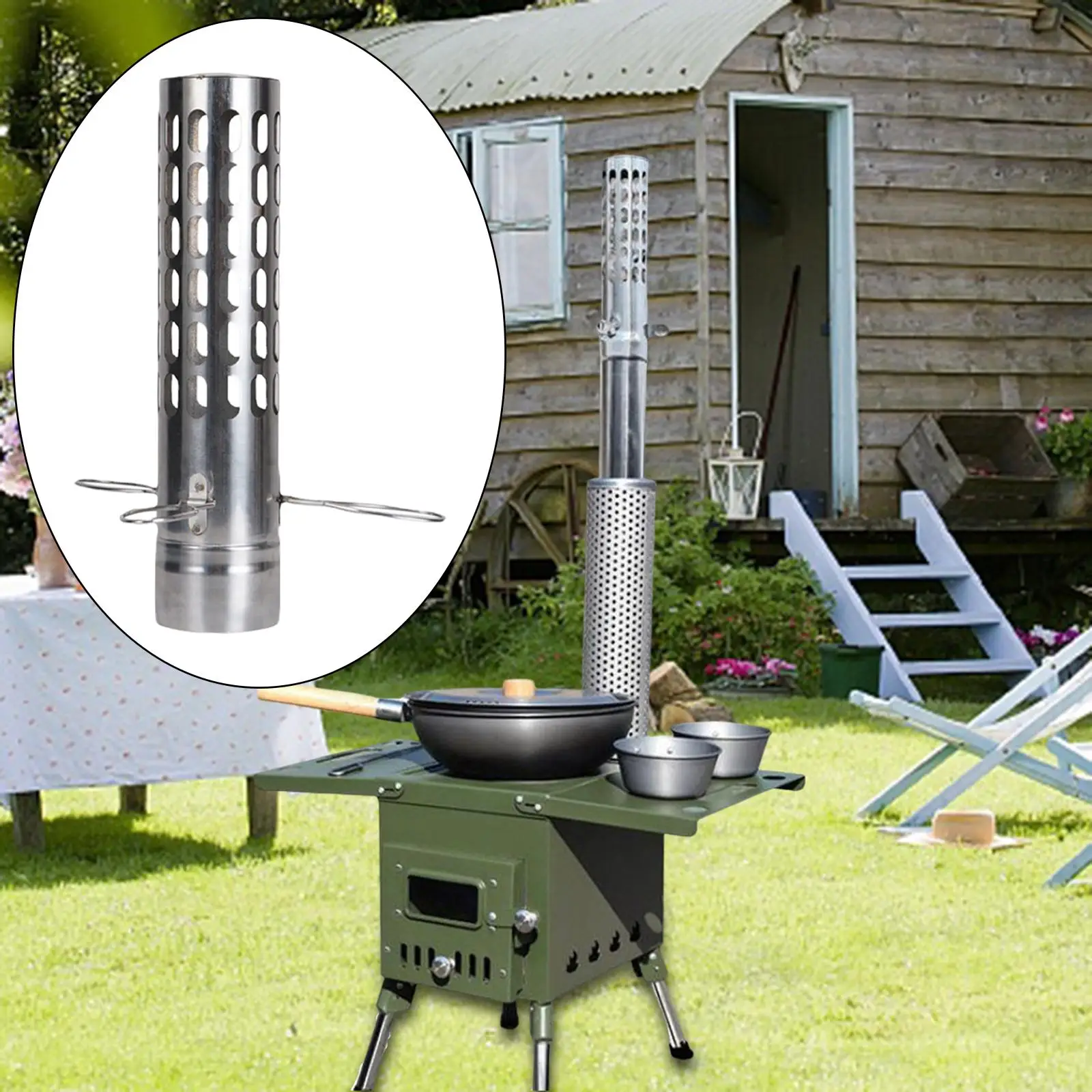 

pipe Spark Arrestor Chimney Extension for 2.36inch/6cm Tube Rainproof Cap Weather Resistant Stainless Steel