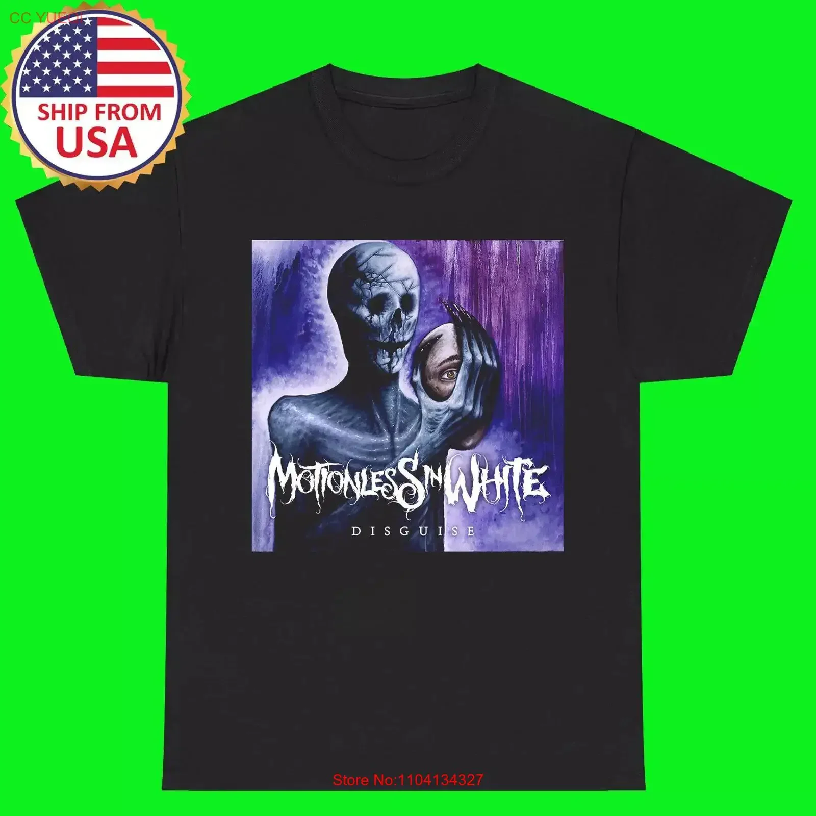 Motionless In White BAND Disguise ALBUM BLACK T SHIRT Full Size S 5XL ET1275 vintage Washed Slightly Top For Everyday Wear