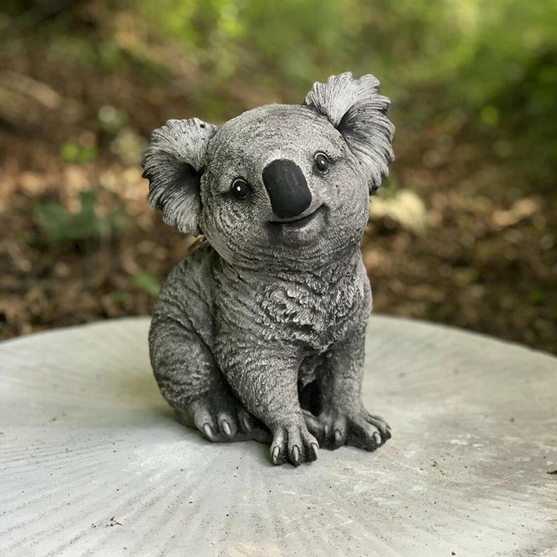 

1pcs Cute Koala Statue Creative Funny Diy Bonsai Decor Garden Yard Ornament Resin Sculpture Animal Figurines Miniatures For Home