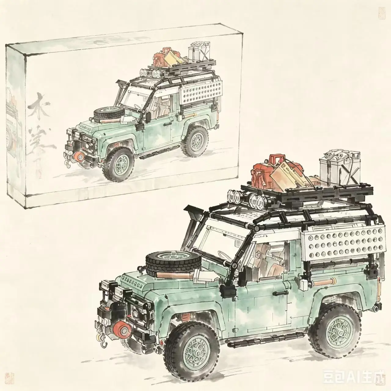 New High-Tech Land Rovered Defender 90 Bricks compatible 87065 Super Off-Road Racing Car Building Blocks 2336pcs  Toys Gifts