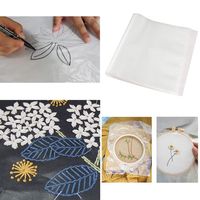 10 Sheets Water Soluble Embroidery Stabiliser Wash Away Cold Water Soluble Film Water Solute Embroidery Backing DIY Craft Making