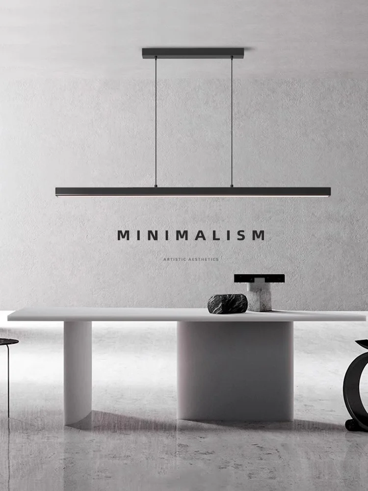 

Modern Minimalism Long Strip Led Dining Room Pendant Lights Restaurant Bar Table Chandeliers Home Lighting Office Lamps Fixtures