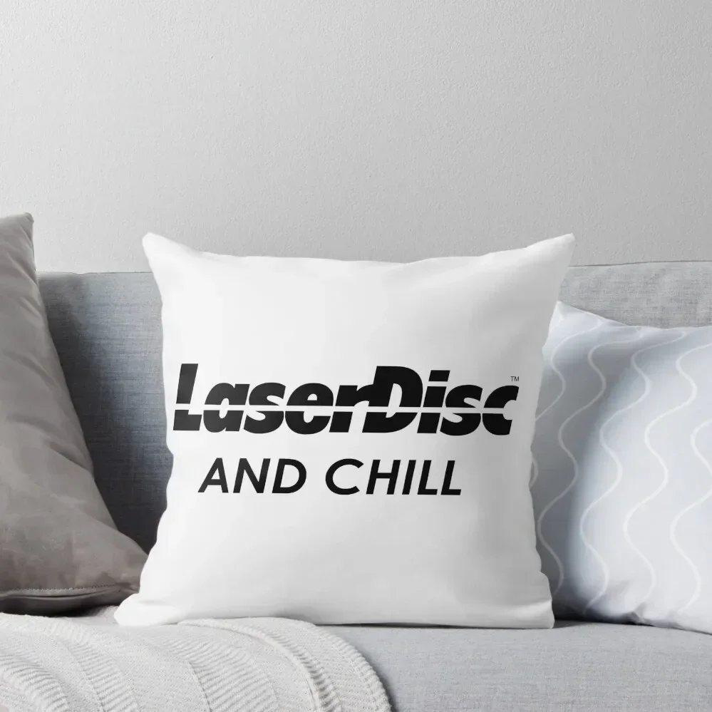 LaserDisc and chill Throw Pillow Cushion Cover Luxury Decorative Sofa Cushions pillow