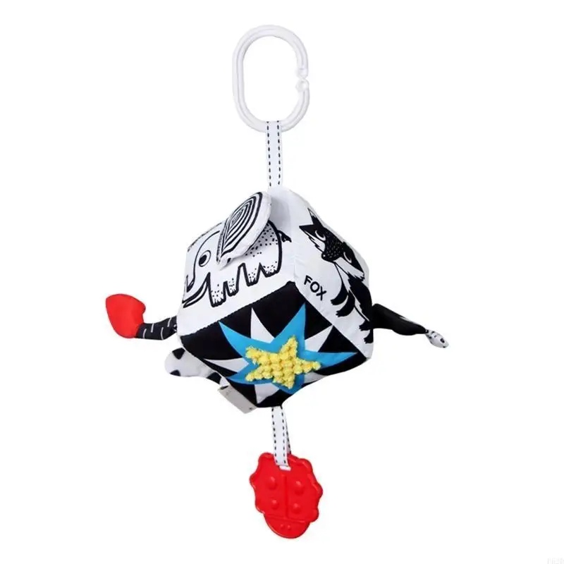 F62d Baby Cartoon Animal Music voor speelbed hangende bel baby kinderwagen mobiel prespese